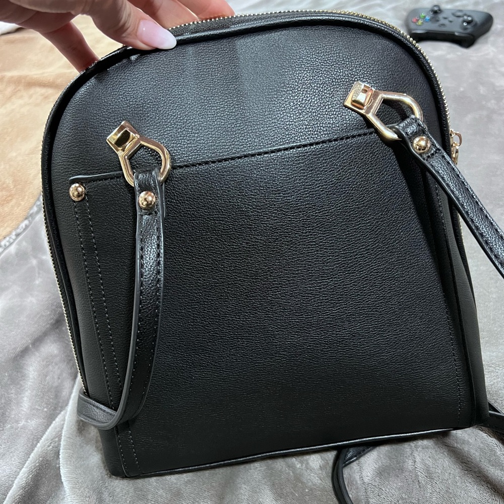 Miztique Black Backpack with Gold Accents
